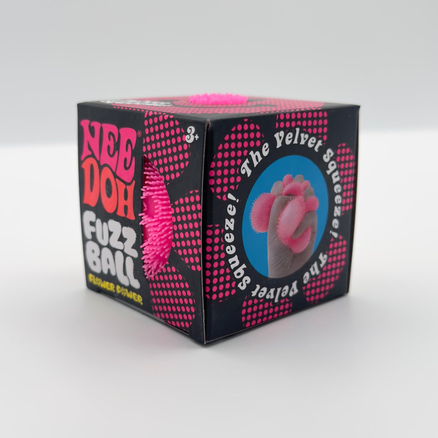 Needoh Fuzz Ball Flower Power Pink Version