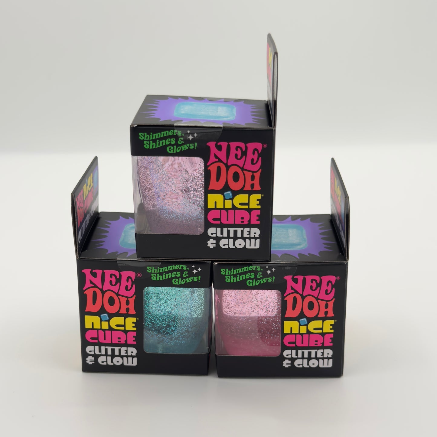 Needoh Glitter & Glow Nice Cubes