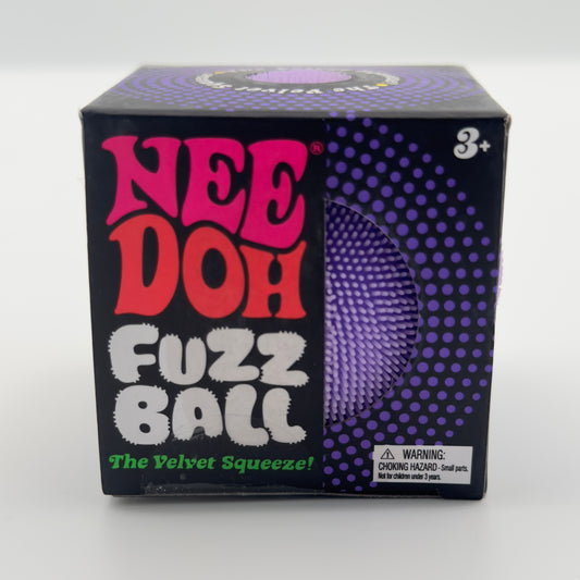 Needoh Fuzz Ball “The Velvet Squeeze!” Purple Version