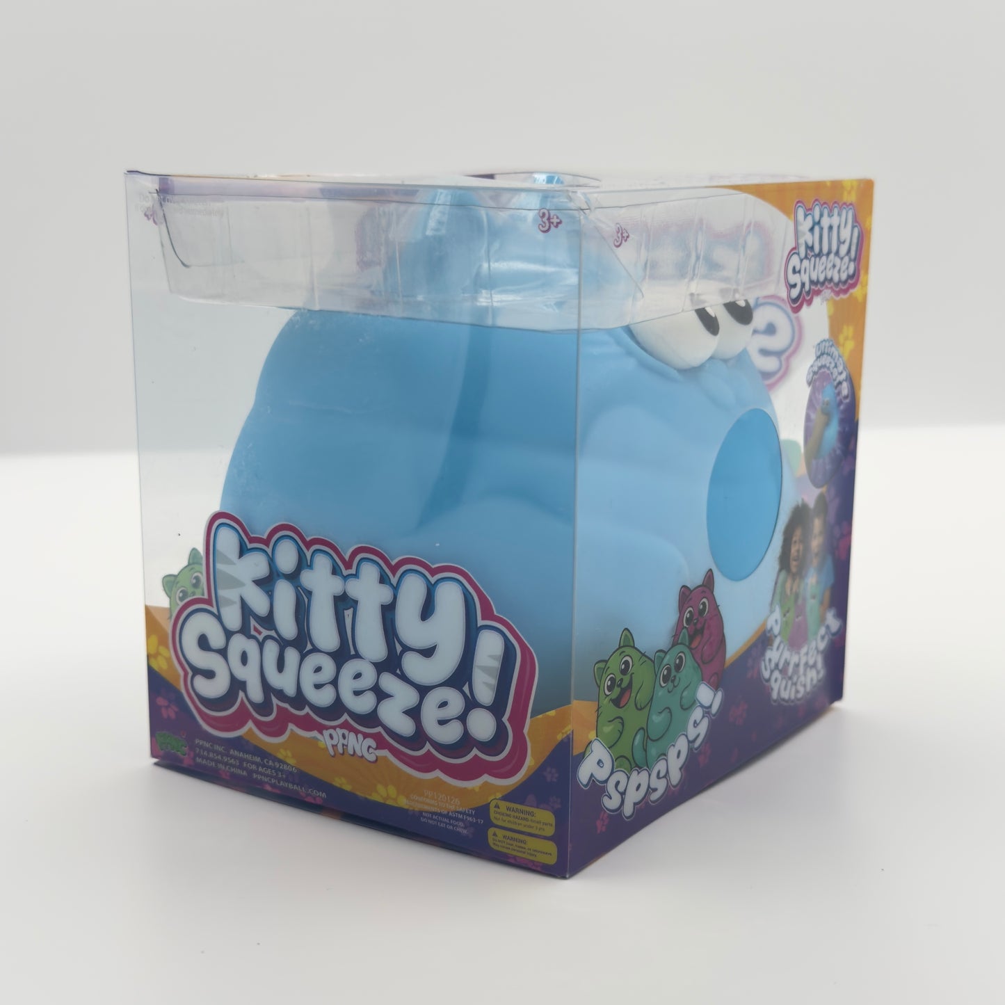 Kitty Squeeeze Blue Jumbo Sized Cat Squishy Toy