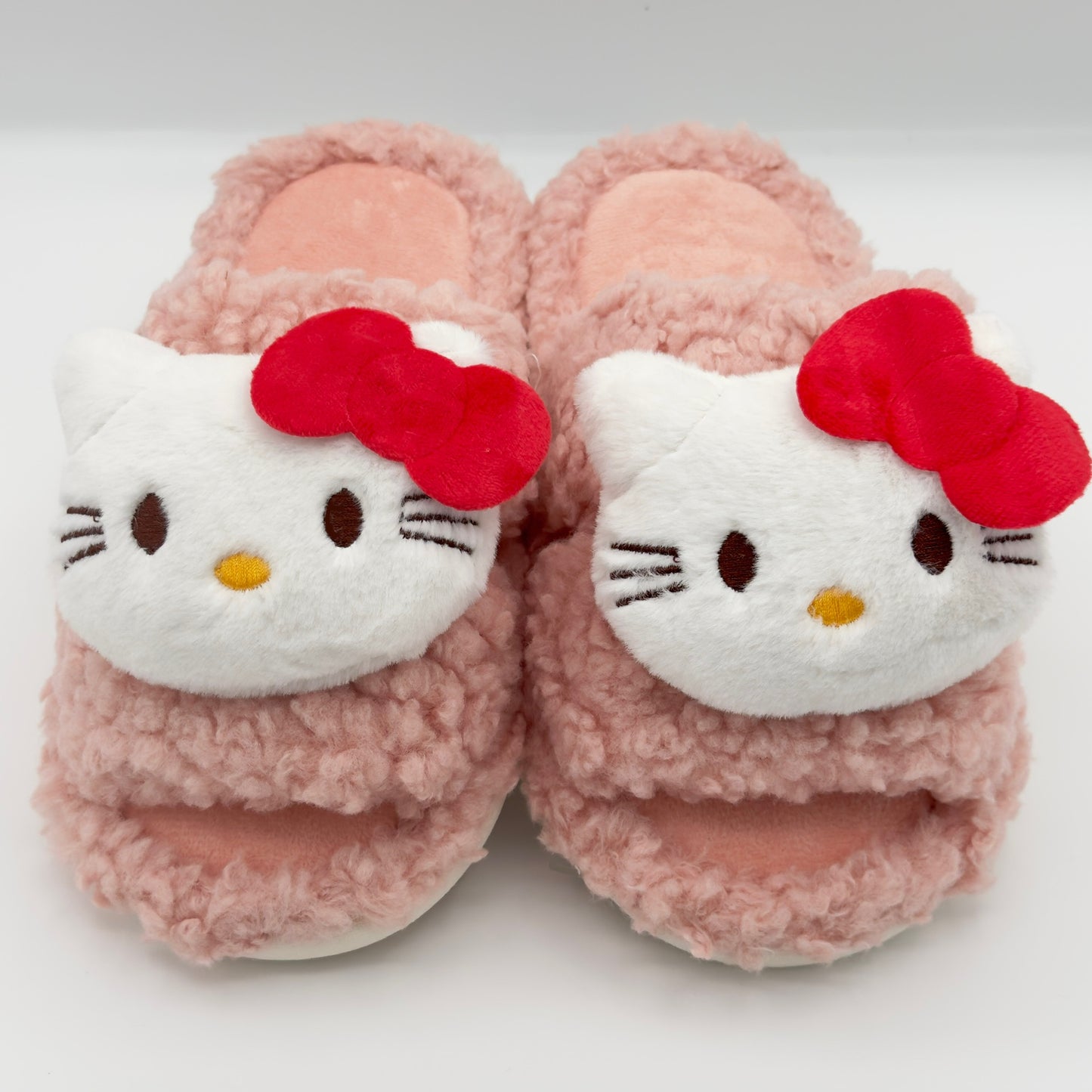 Hello Kitty Pink Warm Cute Fluffy Slippers