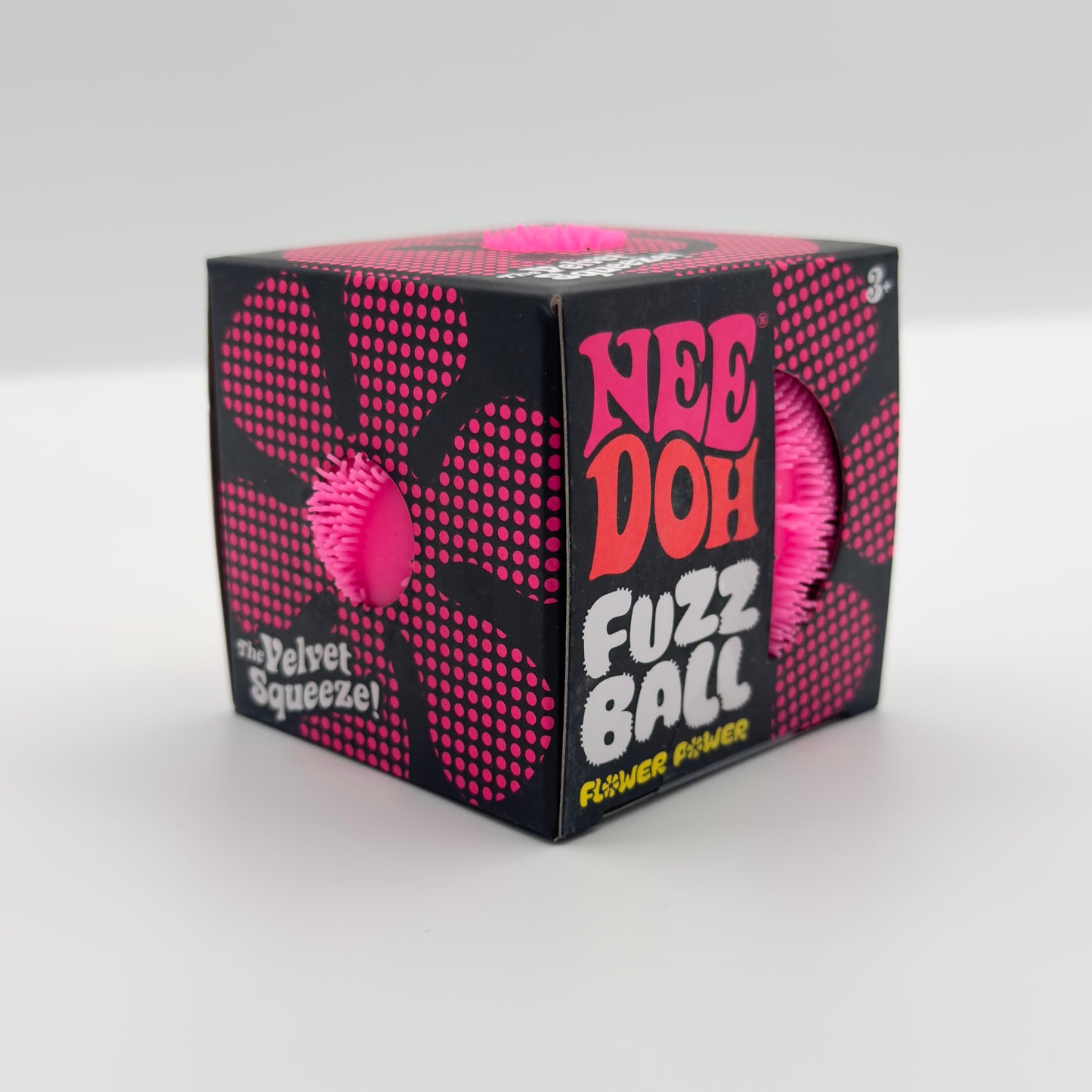 Needoh Fuzz Ball Flower Power Pink Version
