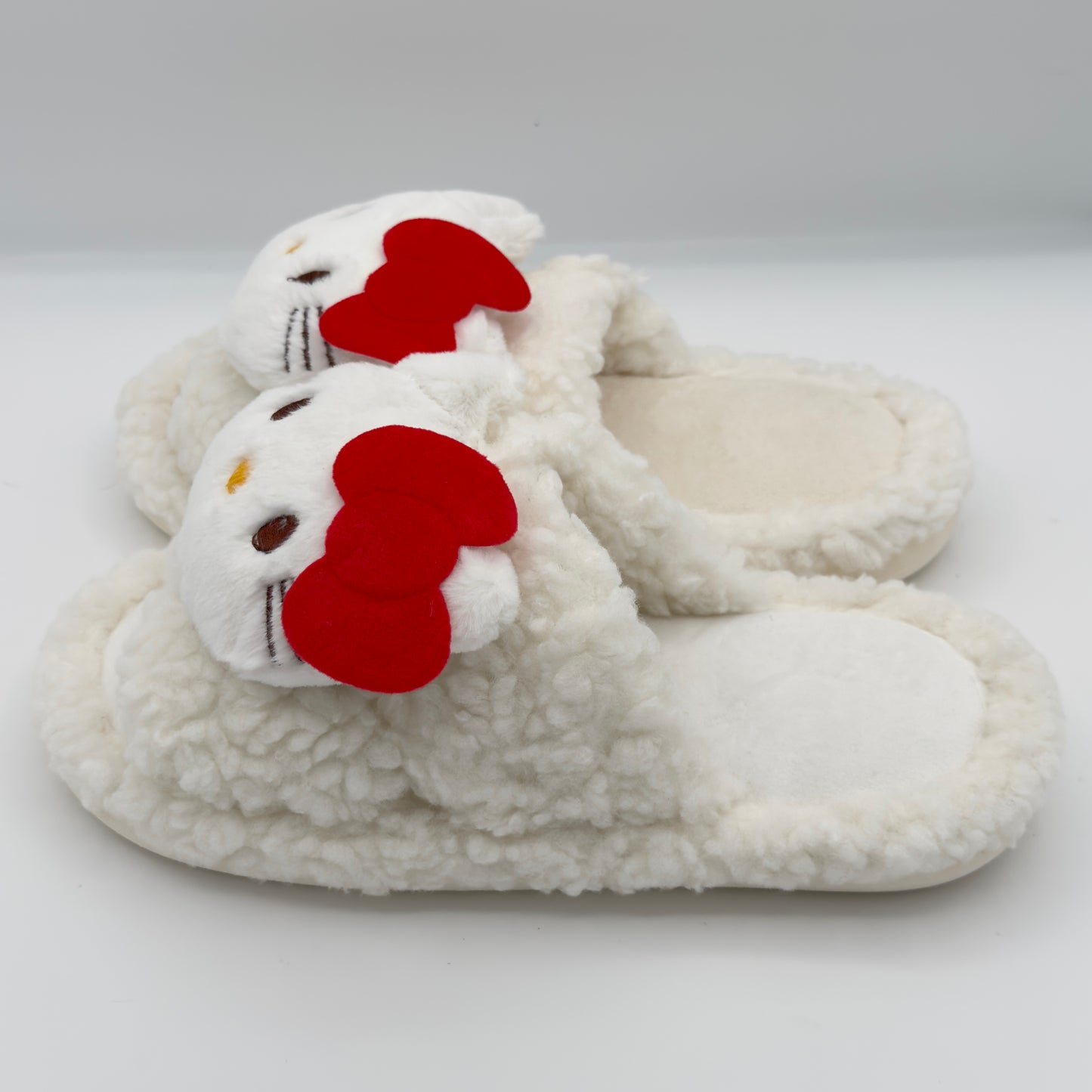 Hello Kitty White Cute Warm Fluffy Slippers