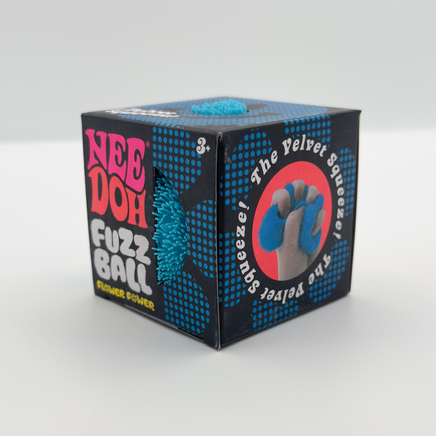Needoh Fuzz Ball Flower Power Blue Version