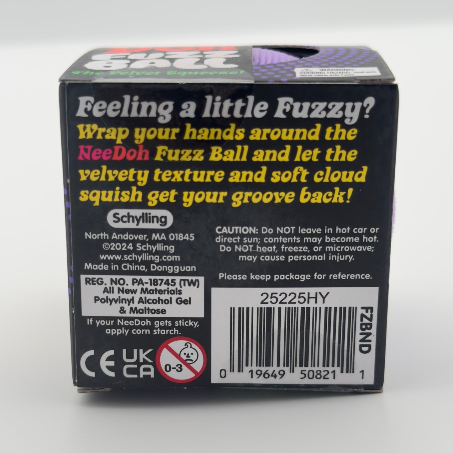 Needoh Fuzz Ball “The Velvet Squeeze!” Purple Version