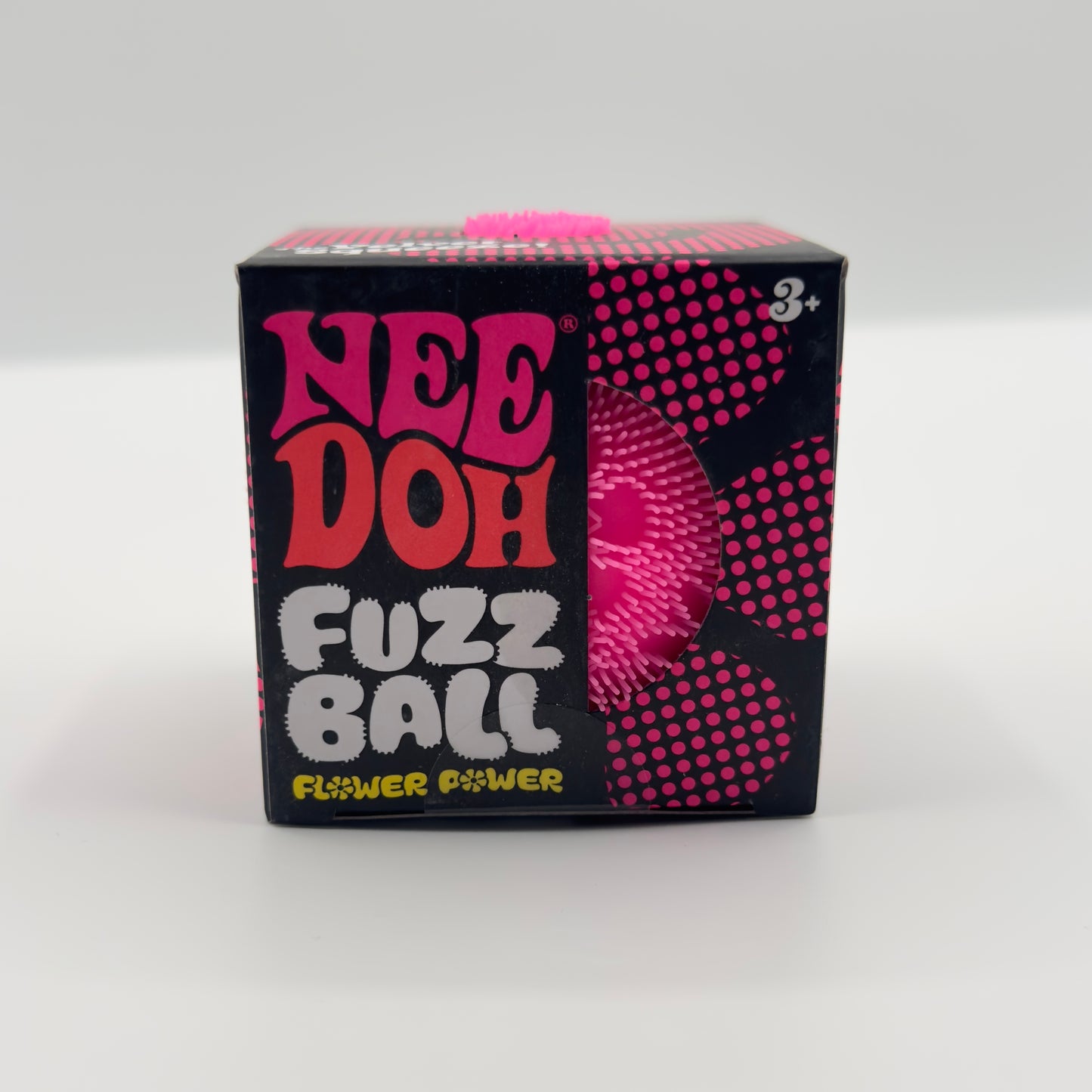 Needoh Fuzz Ball Flower Power Pink Version