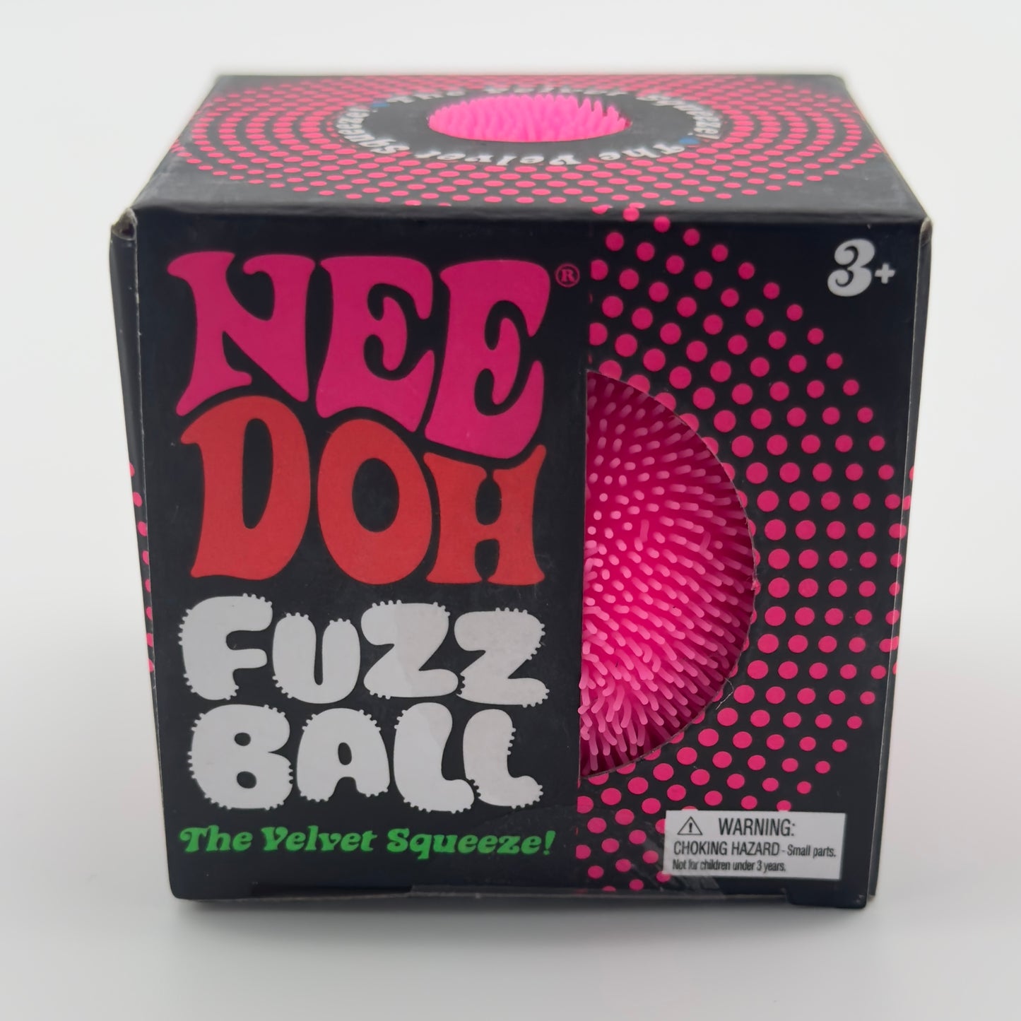 Needoh Fuzz Ball “The Velvet Squeeze!” Pink Version