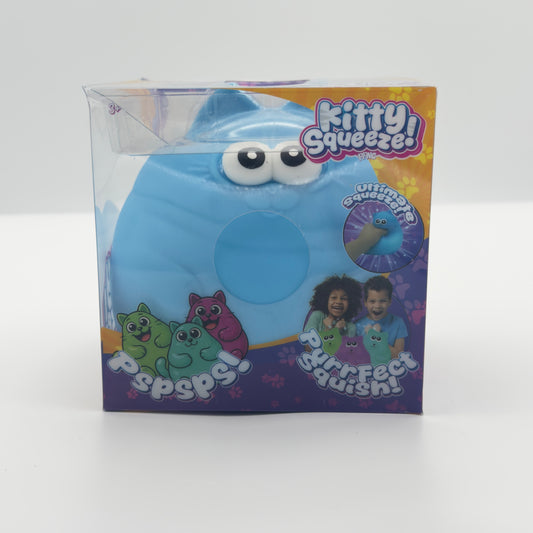 Kitty Squeeeze Blue Jumbo Sized Cat Squishy Toy