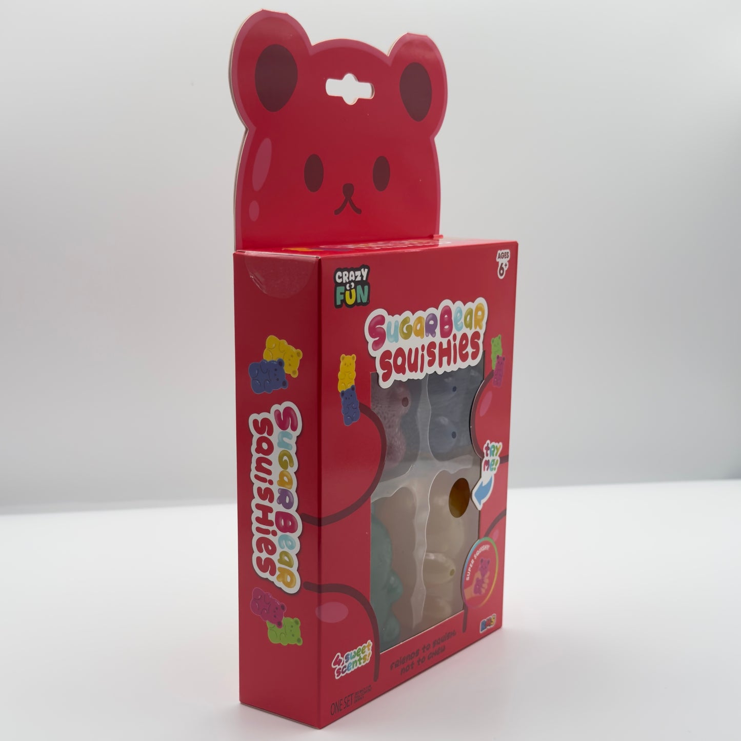Crazy Fun Sugar Bear Squishies 4-Pack Mini Squishy Bear Cute Toys