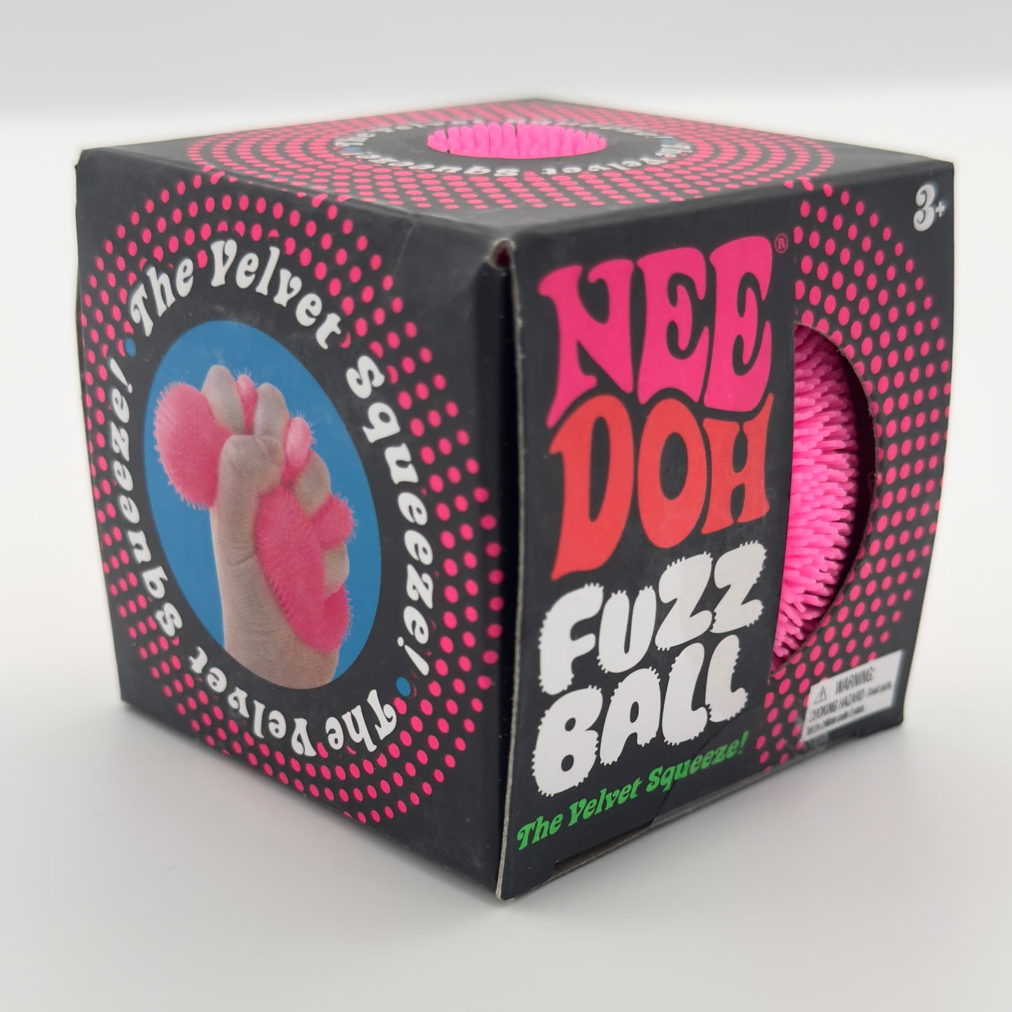 Needoh Fuzz Ball “The Velvet Squeeze!” Pink Version