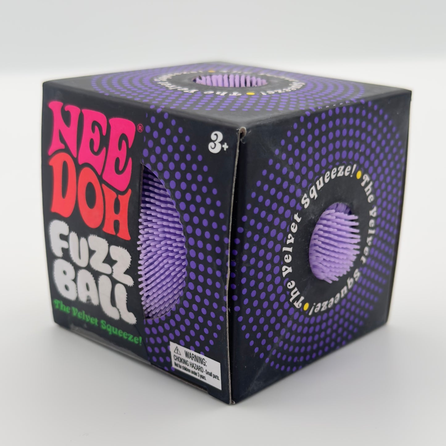 Needoh Fuzz Ball “The Velvet Squeeze!” Purple Version