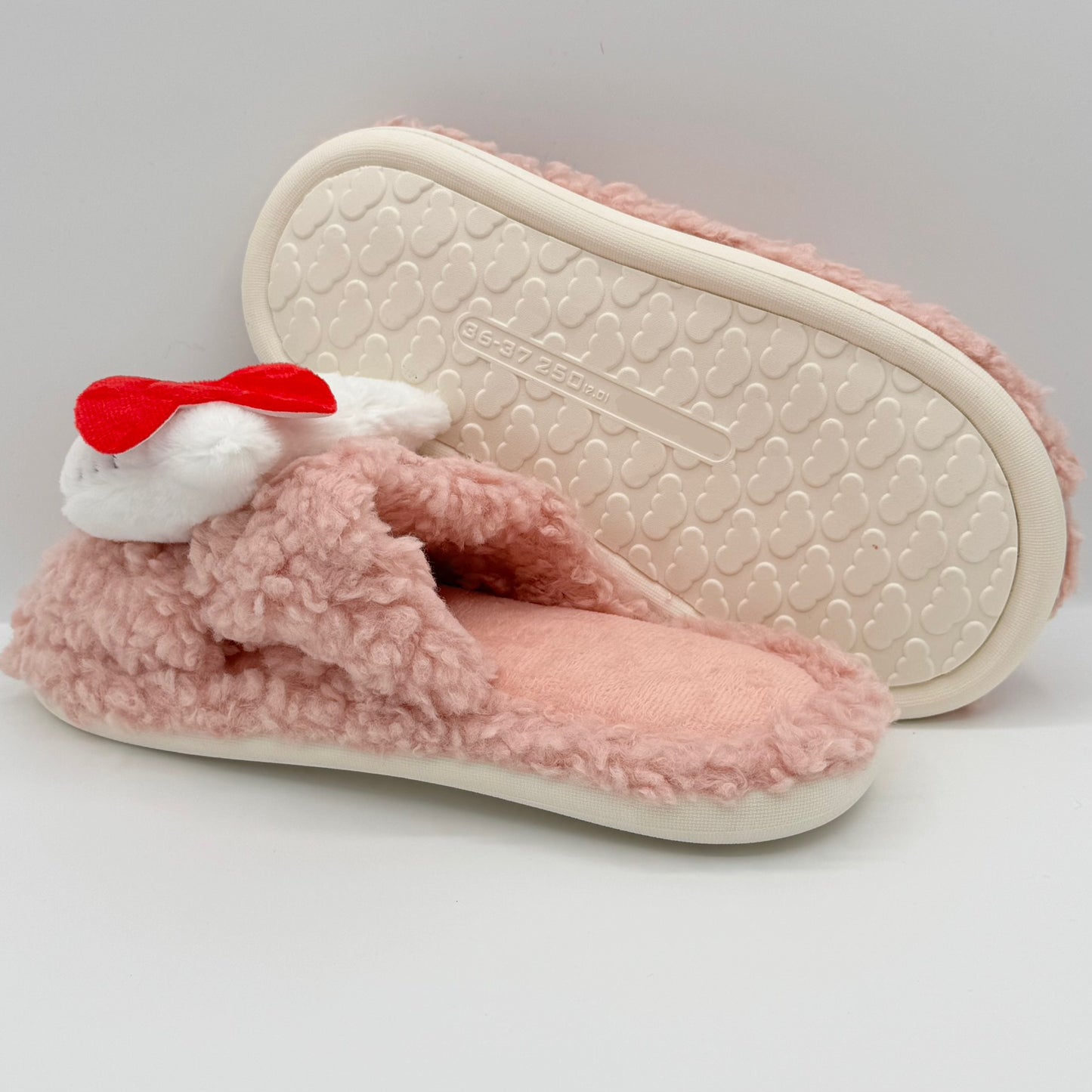 Hello Kitty Pink Warm Cute Fluffy Slippers