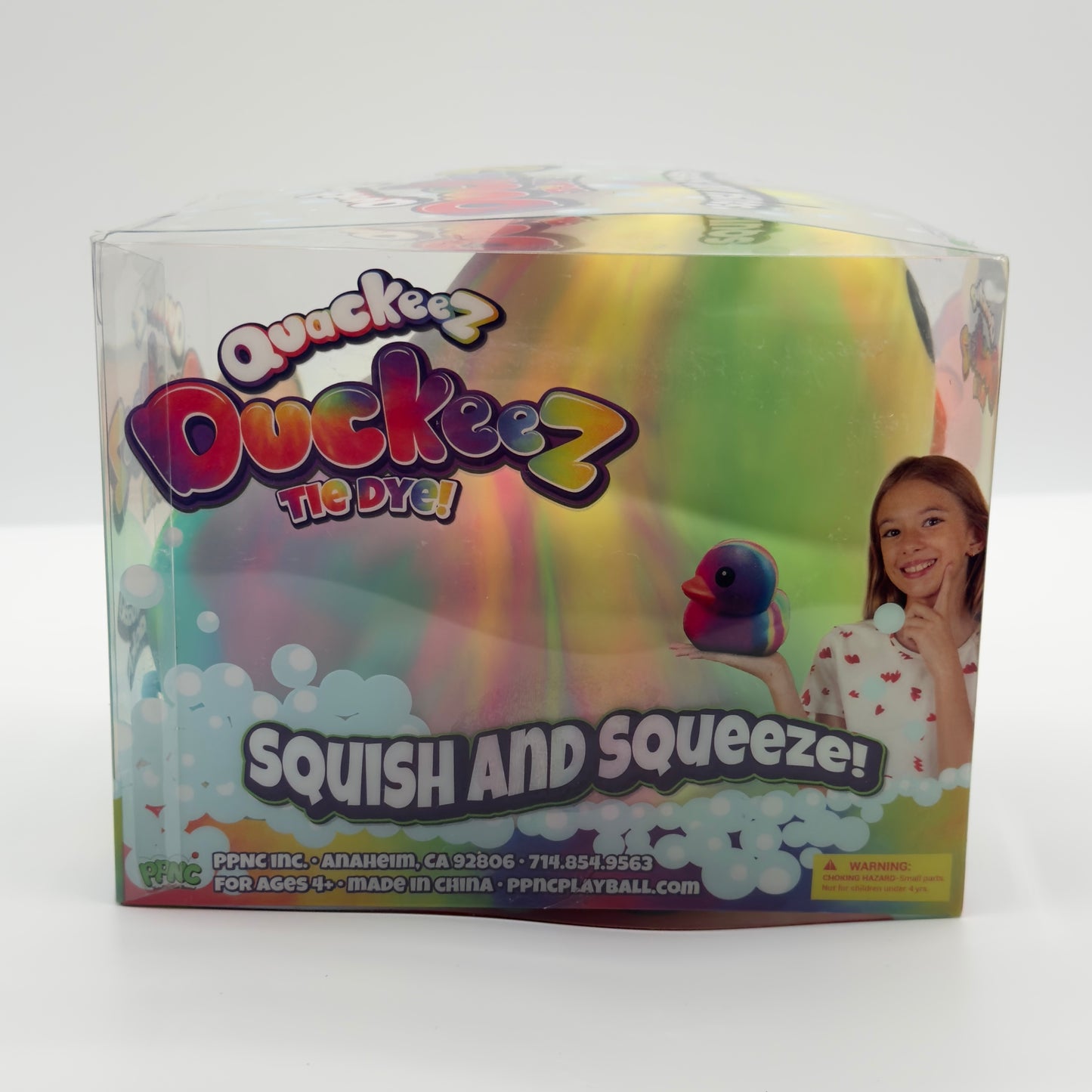 Quackeez Duckeez Jumbo Sized Squishy Tie-Dye Duck Toy (Colors May Vary)
