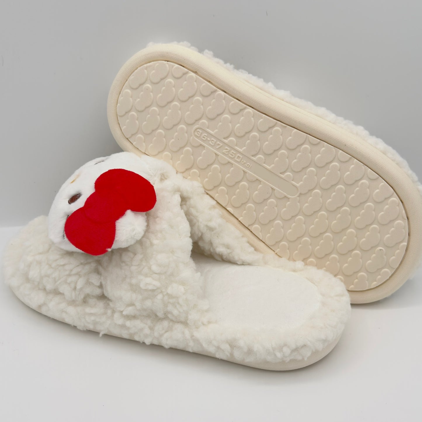 Hello Kitty White Cute Warm Fluffy Slippers