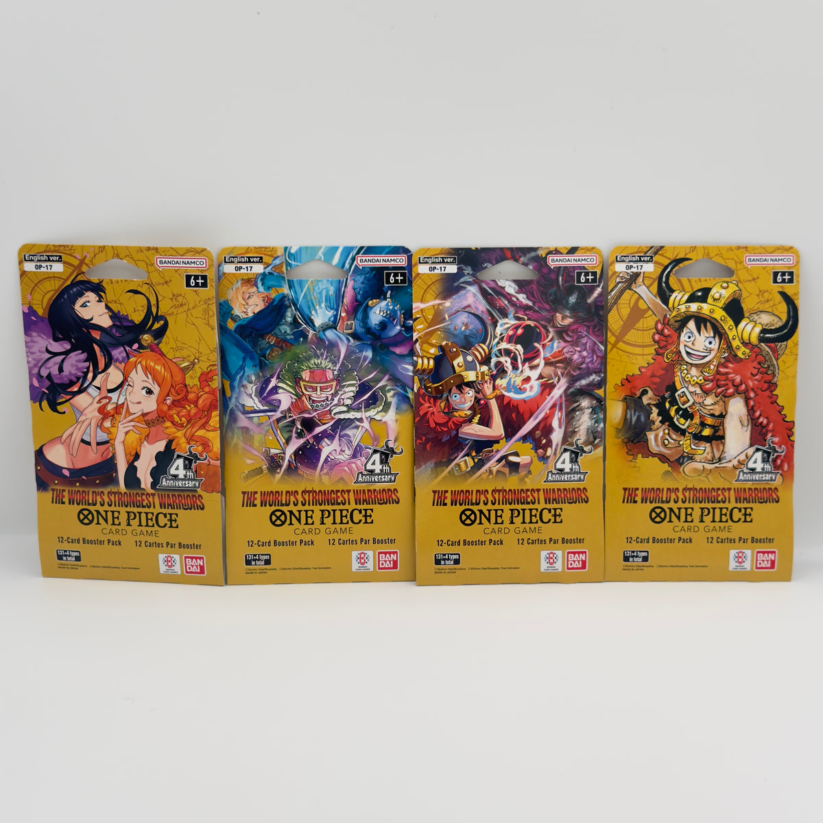 One Piece TCG: World’s Strongest Warriors OP-17 English Packs (4 Booster Packs)