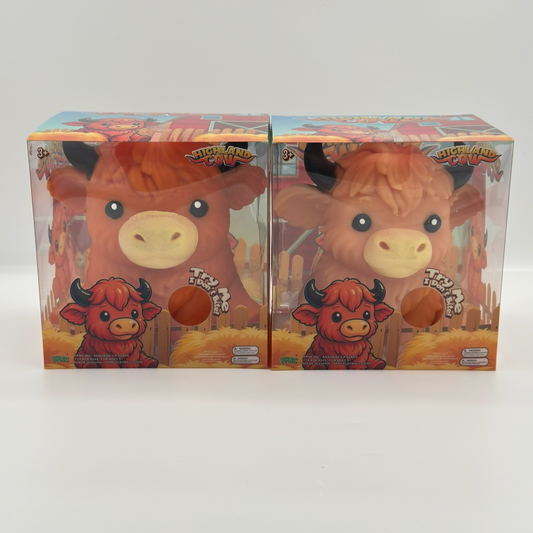 Highland Cow Jumbo Sized Cute Cow Squishy Toy